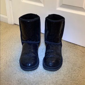 Black sequin UGGs